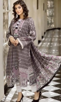 printed khaddar unstitched 3pc suit