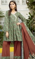 printed khaddar unstitched 3pc suit