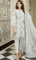 printed khaddar unstitched 3pc suit