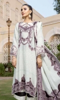 printed khaddar unstitched 3pc suit