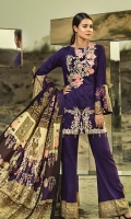 EMB LINEN FRONT : 1.25 MTR LINEN BACK & SLEVEES : 2 MTR PRINTED LINEN TROUSER : 2.5 MTR LINEN SHAWL : 2.5 MTR ACCESSORIES : MOTIF : 1 PC EMB LINEN FRONT : 1.25 MTR LINEN BACK & SLEVEES : 2 MTR PRINTED LINEN TROUSER : 2.5 MTR LINEN SHAWL : 2.5 MTR ACCESSORIES : MOTIF : 1 PC