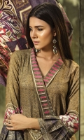 EMB TEXTURED LINEN FRONT : 1.25 MTR TEXTURED LINEN BACK : 1.25 MTR TEXTURED LINEN SLEEVES : 0.65 MTR PRINTED TEXTURED LINEN TROUSER : 2.5 MTR TEXTURED LINEN SHAWL : 2.5 MTR ACCESSORIES : MOTIF : 2 PCS LACE : 1 PC EMB TEXTURED LINEN FRONT : 1.25 MTR TEXTURED LINEN BACK : 1.25 MTR TEXTURED LINEN SLEEVES : 0.65 MTR PRINTED TEXTURED LINEN TROUSER : 2.5 MTR TEXTURED LINEN SHAWL : 2.5 MTR ACCESSORIES : MOTIF : 2 PCS LACE : 1 PC