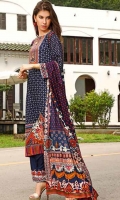 Printed Linen Unstitched 3 Piece Suit