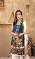 PRINTED LAWN SHIRT 3M  PRINTED LAWN DUPATTA 2.5M  DYED CAMBRIC TROUSER 2.5M