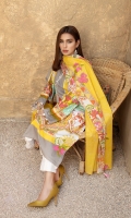 PRINTED LAWN SHIRT 3M  PRINTED LAWN DUPATTA 2.5M  DYED CAMBRIC TROUSER 2.5M