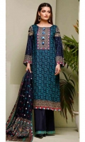 Printed Lawn Shirt : 3 Meters Dyed Lawn Trouser : 2.5 Meters Printed Lawn Dupatta : 2.5 Meters