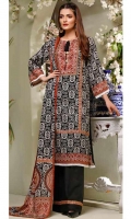 Printed Lawn Shirt : 3 Meters Dyed Lawn Trouser : 2.5 Meters Printed Lawn Dupatta : 2.5 Meters