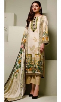 Printed Lawn Shirt : 3 Meters Dyed Lawn Trouser : 2.5 Meters Printed Lawn Dupatta : 2.5 Meters