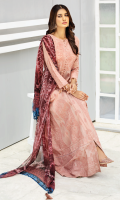 Frock Front & back badice : Embroidered Lawn Frock Front & back panels: Embroidered Lawn Sleeves: Embroidered Lawn Dupatta: Printed Chiffon frock Front & Back Lace : Embroidered lawn Sleeve Lace: Embroidered lawn Trouser: Dyed Cambric