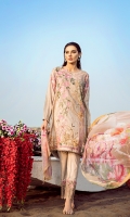 Shirt: Digital Printed Embroidered Dupatta: Printed Chiffon Trouser: Printed Cambric Trouser Patch: Organza Embroidered