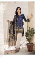 Shirt Front: Digital Printed Embroidered Lawn Shirt Back & Sleeves: Digital Printed Lawn Dupatta: Digital Printed Chiffon  Trouser: Dyed Cambric Trouser Lace: Organza Embroidered