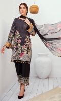 Shirt Front: Digital Printed Embroidered Lawn Shirt Back & Sleeves: Digital Printed Lawn Dupatta: Digital Printed Chiffon Trouser: Dyed Cambric  Trouser Lace: Organza Embroidered