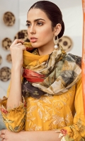 Shirt Front: Digital Printed Embroidered Lawn Shirt Back & Sleeves: Digital Printed Lawn Dupatta: Digital Printed Chiffon Trouser: Dyed Cambric  Trouser Lace: Organza Embroidered
