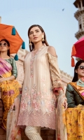 Shirt Front: Lawn Embroidered Shirt Back & Sleeves: Lawn Printed Daman Patch: Organza Embroidered Neck Lace: Organza Embroidered Dupatta: Printed Chiffon Trouser: Printed Cambric