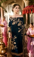 Shirt Front: Velvet Embroidered Shirt Back: Plain Velvet Sleeves: Velvet Embroidered Shawl:Chinon Embroidered Trouser: Dye Raw Silk Shirt Front: Velvet Embroidered Shirt Back: Plain Velvet Sleeves: Velvet Embroidered Shawl:Chinon Embroidered Trouser: Dye Raw Silk