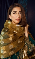 Shirt Front: Embroidered Velvet Shirt back: Embroidered Velvet Sleeves: Embroidered Velvet Dupatta: Organza Jammawar Shawl Sleeves Lace: Embroidered Silk Front & Back Lace: Embroidered Velvet Trouser: Dyed Jammawar