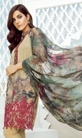 Shirt: Digital Printed Embroidered Dupatta: Printed Chiffon Trouser: Printed Cambric Trouser Patch: Organza Embroidered