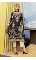 Shirt Front: Digital Printed Embroidered Lawn  Shirt Back & Sleeves: Digital Printed Lawn Dupatta: Digital Printed Chiffon  Daman Lace: Organza Embroidered Trouser: Dyed Cambric