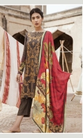 Front: Embroidered Printed Linen Back& Sleeves: Printed Linen Dupatta: Viscose Printed Shawl Trouser: Dyed Linen