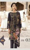 Front: Embroidered Printed Linen Back& Sleeves: Printed Linen Dupatta: Viscose Printed Shawl Trouser: Dyed Linen Front: Embroidered Printed Linen Back& Sleeves: Printed Linen Dupatta: Viscose Printed Shawl Trouser: Dyed Linen