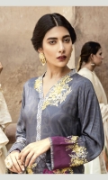 Front: Embroidered Printed Linen Back& Sleeves: Printed Linen Dupatta: Viscose Printed Shawl Trouser: Dyed Linen Neck Lace: Organza Embroidered Front: Embroidered Printed Linen Back& Sleeves: Printed Linen Dupatta: Viscose Printed Shawl Trouser: Dyed Linen Neck Lace: Organza Embroidered