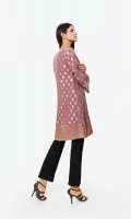 Golden Jacquard Angrakha with Embroidery Border on Sleeve & Tassel On Front Jacquard 1 Pc(Shirt Only)