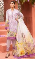 EMBROIDERED FRONT 1.15M PRINTED BACK & SLEEVES 1.85M DYED TROUSER 2.5M CHIFFON DUPATTA 2.5M EMBROIDERED LACE 1M