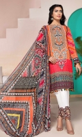 PRINTED & EMBROIDERED FRONT 1.25M PRINTED BACK & SLEEVES 1.9M PRINTED TROUSER 2.5M CHIFFON DUPATTA 2.5M EMBROIDERED LACE 1M