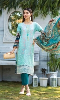 LAWN EMBROIDERED FRONT LAWN PRINTED BACK AND SLEEVES ORGANZA EMBROIDERED BORDER FOR FRONT CHIFFON PRINTED DUPATTA PLAIN TROUSER