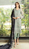 Embroidered Chiffon Shirt Embroidered Chiffon Dupatta Raw Silk Trouser