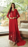 Embroidered Chiffon Shirt Embroidered Chiffon Dupatta Raw Silk Trouser