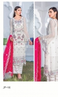 Three Piece Embroidered Chiffon Suit