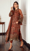 Embroidered Net Front Embroidered Net Back Embroidered Front & Back Borders Embroidered Net Sleeves Embroidered Sleeves Borders Embroidered Net Dupatta Embroidered Dupatta Patch Embroidered Raw Silk Trouser
