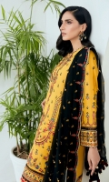 Embroidered Lawn Front Dyed Lawn Back Embroidered Lawn Sleeves Embroidered Lawn Front & Back Borders Embroidered Lawn Sleeves Border Embroidered Chiffon Dupatta Dyed Trouser