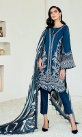 Embroidered Lawn Front Embroidered Lawn Back Embroidered Lawn Sleeves Embroidered Lawn Front & Back Border Embroidered Lawn Sleeves Borders Digital Printed Silk Dupatta Dyed Trouser