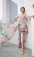 Digital Printed Shirt Embroidered Neck Patch Embroidered Trouser Patch Digital Printed Chiffon Dupatta Dyed Trouser