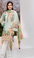 Digital Printed Shirt Embroidered Neck Patch Embroidered Neck Patti Embroidered Front Border Patch Digital Printed Chiffon Dupatta Dyed Trouser