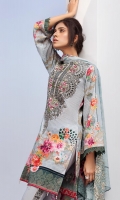 Digital Printed Shirt Embroidered Neck Patch Embroidered Trouser Patti Digital Printed Chiffon Dupatta Dyed Trouser