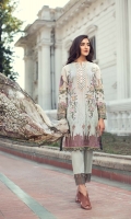 Embroidered Lawn Front Digital Printed Back Digital Printed Chiffon Dupatta Dyed Trouser Dyed Organza Patch