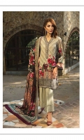 Printed Viscose Net Dupatta Printed Linen Shirt Embroidered Front Border Patch Embroidered Neck Patti Dyed Trouser 