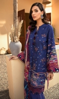 Digital Printed Embroidered Linen Front Digital Printed Linen Back & Sleeves Digital Printed Viscose Net Dupatta Embroidered Front Border Dyed Linen Trouser
