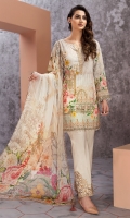 Digital Printed Shirt Embroidered Neck Patti Embroidered Trouser Patch Digital Printed Chiffon Dupatta Dyed Trouser 