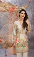Digital Printed Shirt Embroidered Neck Patti Embroidered Trouser Patch Digital Printed Chiffon Dupatta Dyed Trouser 