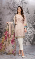 Embroidered Lawn Front Digital Printed Back Digital Printed Chiffon Dupatta Dyed Trouser