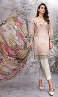 Embroidered Lawn Front Digital Printed Back Digital Printed Chiffon Dupatta Dyed Trouser