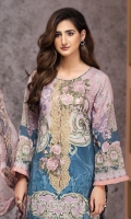 Digital Printed Shirt Embroidered Neck Patch Embroidered Trouser Patch Digital Printed Chiffon Dupatta Dyed Trouser 
