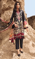 Embroidered Front Panels Printed Sleeves and Back  Embroidered Front Border Printed Chiffon Dupatta Embroidered Cambric Trouser