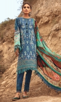 Embroidered Front Embroidered Front Border Digital Printed Back & Sleeves Digital Printed Chiffon Dupatta Dyed Cambric Trouser