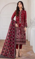 EMBROIDERED CHIFFON FRONT PANNEL EMBROIDERED CHIFFON FRONT SIDE PANNELS EMBROIDERED CHIFFON BACK PANNEL EMBROIDERED CHIFFON BACK SIDE PANNELS EMBROIDERED CHIFFON SLEEVES EMBROIDERED SLEEVES BORDER EMBROIDERED FRONT & BACK BORDERS EMBROIDERED ORGANZA DUPATTA EMBROIDERD DUPATTA BORDERS DYED TROUSER