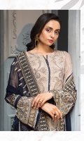 EMBROIDERED CHIFFON FRONT EMBROIDERED CHIFFON BACK  EMBROIDERED CHIFFON SLEEVES  EMBROIDERED CHIFFON DUPATTA  EMBROIDERED SLEEVES BORDER  EMBROIDERED FRONT & BACK BORDERS  EMBROIDERED TROUSER PATCH  DYED TROUSER